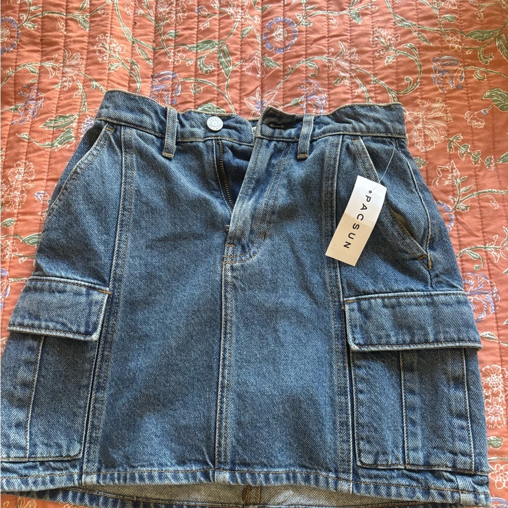 PacSun Blue Mini Cargo Skirt Casual
